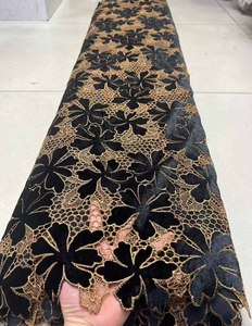 Mikemaycall Afrikaans Zacht Fluwelen Kant Met Geborduurde Kanten Stof Voor Nigeria Trouwjurk 5 Meter - Product Image 3