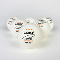 Balles de tennis de table LOKI personnalisées avec logo imprimé, ABS 40 mm+, 3 étoiles, approuvées par l'ITTF