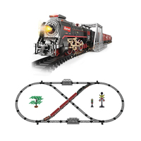Train électrique rétro de simulation B/O pour enfants, jouet en plastique avec lumières et sons