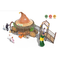 Ensemble de jeux d'extérieur pour maternelle en bois et plastique, équipement d'escalade, de ramassage et d'équilibre, thème Voyage Magique