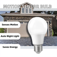 Luces LED con Sensor de Movimiento A19, Sensor Inteligente de Encendido/Apagado Automático, AC PC E27, para Residencias, Garajes, Patios, Pasillos, Almacenes, Bombilla de 5W 7W 9W
