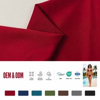 Tela de Punto Elástica en 4 Direcciones, Ecológica, Certificada, Suave, de Secado Rápido, 210GSM, para Trajes de Baño, Venta al Por Mayor