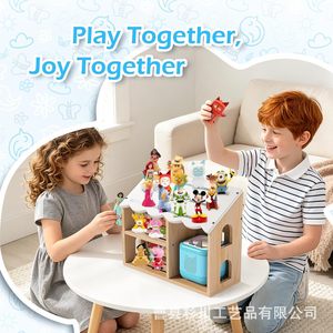Multi Layer Wooden Storage <b>Shelf</b> For Dolls And Figurines <b>Desktop</b> Kids Room Organizer Modern Design - Product Image 1