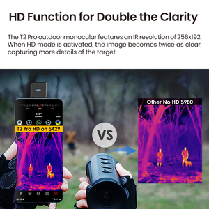 กล้องถ่ายภาพความร้อน Thermal T2 Pro 256*192 สำหรับมือถือ ใช้ตรวจจับกลางแจ้งแบบตาเดียว - Product Image 2