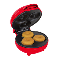 Machine à mini-beignets et gaufres en forme de cœur, plaques en plastique antiadhésives, thermostat réglable, usage domestique électrique, 550W, pour enfants et familles