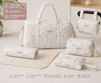Ensemble de sacs à langer matelassés pour poussette, sac de voyage pour maman avec pochette organisatrice, matelas à langer, sac bébé personnalisé avec logo pour les sorties quotidiennes