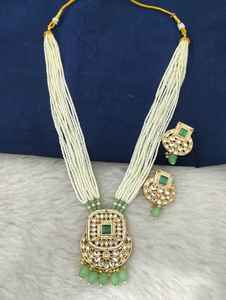 Laiton Trouver fait à la main Antique Kundan premium collier de perles forme personnalisée bijoux de mode - Product Image 4