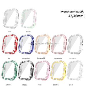 Étui de montre en plastique respirant avec protection d'écran complète en cristal double diamant de luxe pour montre 38/40/44/<span class=keywords><strong>45</strong></span>/46/49 - Product Image 6