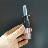 Flacon pulvérisateur nasal en plastique transparent blanc PET 10 ml avec pulvérisateur nasal blanc 18/410