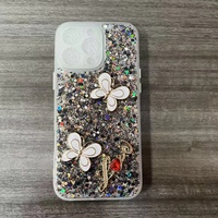 Coque de téléphone PC motif papillon pour iPhone 17 16 15 14 13 12, coque de téléphone personnalisée en TPU motif floral pour Samsung A18 A08 A17 A07 A16 A26