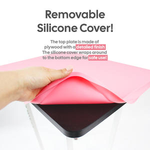 HEDYS GROOMING 小型圆形硅胶防滑美容桌套（粉色海军蓝）-防水防刮易清洁宠物表面 - Product Image 5