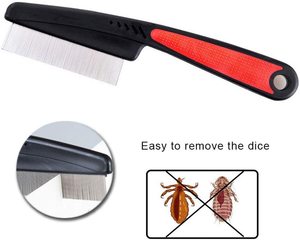 KingHon Anti <b>Flea</b> Short Dog <b>Comb</b> Stainless Steel Pet Hair Remover Brush Pet Grooming Tools <b>Cat</b> Products - Product Image 1