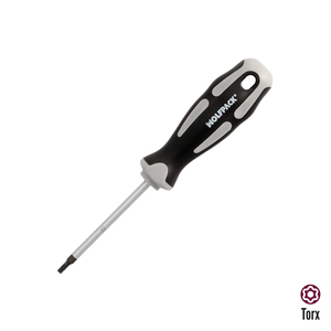 Cacciavite Torx antimanomissione, acciaio S2, impugnatura bimateriale in TPR. Dimensione T10 x O / 5,0 x 75 mm. - Product Image 1
