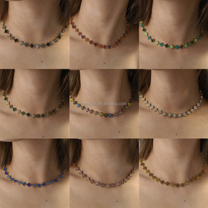 Bracciale/Collana/Orecchini in Acciaio Inossidabile Placcato Oro 18K di Alta Qualità, Impermeabile, con Diamanti, Gioielli da Donna alla Moda con Motivo Floreale - Product Image 6