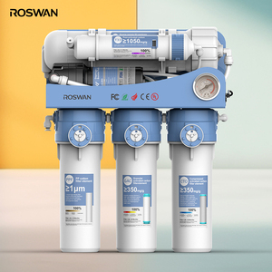 Oem 5 giai đoạn 600 GPD dưới bồn rửa tankless lọc nước <span class=keywords><strong>RO</strong></span> hệ thống với máy đo áp suất cho hộ gia đình ngoài trời nhà bếp nước uống - Product Image 1