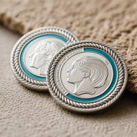 Pièce de monnaie commémorative personnalisée en alliage de zinc, imitation antique, double face, logo en relief, pour promotion ou cadeau d'entreprise