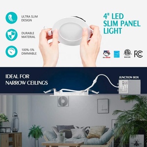 Plafonniers LED encastrés étanches pour intérieur, 3000K 4000K 5000K sélectionnables, panneau fin de 4 pouces, 810lm, spots LED encastrés - Product Image 5