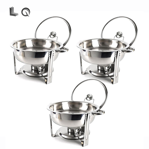 Lusso 5L argento Cheffing piatti divisi interno scaldare piatto Catering matrimonio Buffet Server vetro attrezzature per riscaldamento degli alimenti - Product Image 3