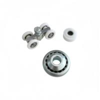 Ensemble de roulettes de fenêtre en alliage d'aluminium avec roue en nylon ou en POM pour quincaillerie de fenêtre coulissante en aluminium, glissement compact et fluide