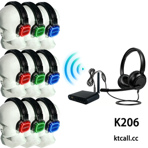 Nuove Cuffie Wireless Over-ear con LED per Silent Disco, Campeggio, Yoga, Team Building <span class=keywords><strong>e</strong></span> Festival, con Trasmettitori - Product Image 4