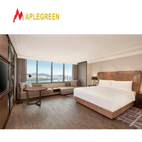 Ensemble de meubles de chambre à coucher en bois moderne de luxe sur mesure pour hôtel et appartement, projet FF&E pour hôtel 5 étoiles à Foshan