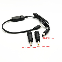 Câble de déclenchement USB-C vers DC PD, tension réglable 5V-20V, embouts universels pour ordinateur portable, routeur, caméra CCTV