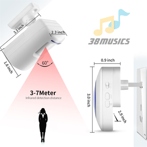 Timbre Inalámbrico para Puerta con 38 Tonos, Sistema de Seguridad para el Hogar, Detector de Movimiento, Alarma Antirrobo, Sensor PIR, Detección de 3-7 m, Red USB - Product Image 5