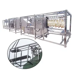 Línea de matadero de pollos compacta de China, matadero de contenedores móviles para línea de producción de matadero de pollos