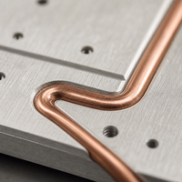 Plaque de refroidissement liquide haute puissance OEM avec caloducs en cuivre pour équipements laser et optiques