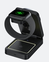 Chargeur sans fil magnétique trois en un adapté à la charge rapide des téléphones mobiles, écouteurs et montres adaptateur sans fil