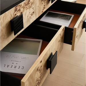 Armoire de rangement en chêne rouge vieilli effet ombré pour hôtel, villa, salon, <span class=keywords><strong>avec</strong></span> revêtement en écorce d'arbre, grande capacité, type seau - Product Image 5