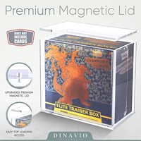 Boîte magnétique transparente MIingShi, boîte de rangement en acrylique avec base noire, boîte ETB, boîte de rangement