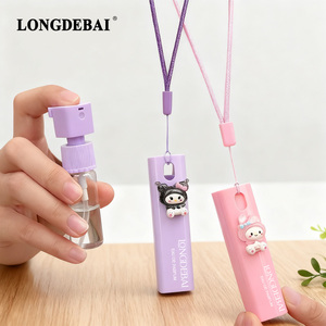 In Stock Empty White Blue Pink Purple Square 10ml PET Perfume Portable <b>Bottle</b> Alcohol <b>Spray</b> <b>Bottle</b> - Product Image 1