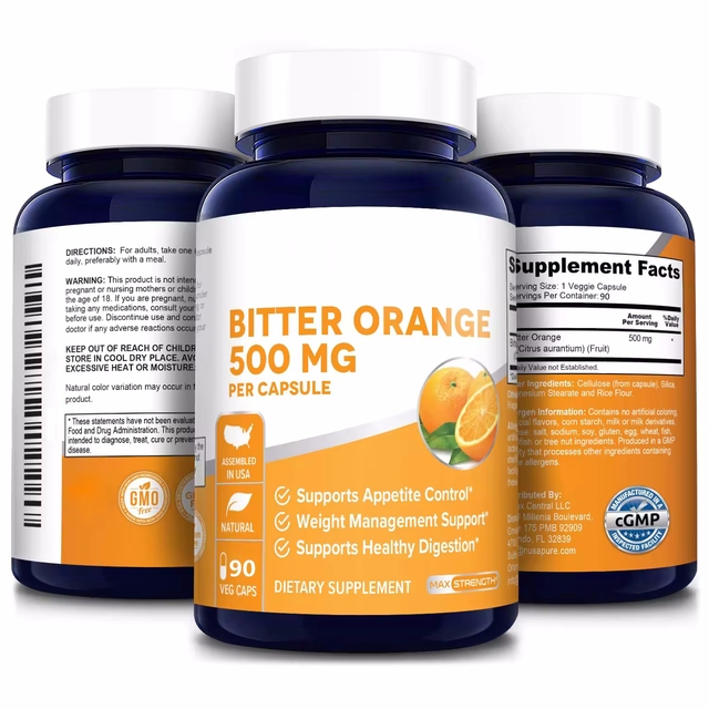 Weightloss Supplement Fat Burner 100% Natural Bitter Orange Extract 500mg Bitter Slimming Capsules Pills