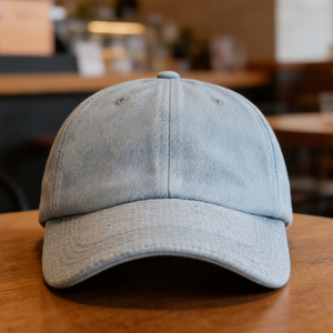 Casquette de baseball déstructurée unisexe en denim délavé bleu clair, 6 panneaux, réglable, en coton, style décontracté, sportif, vintage, protection solaire - Product Image 5