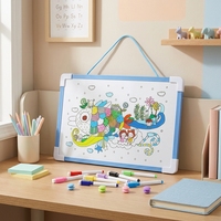 Tableau blanc magnétique portable double face, effaçable à sec, pour le dessin des enfants, l'école et le bureau