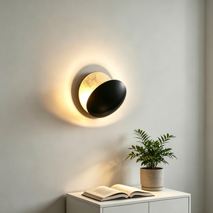 Lámpara de Pared LED Giratoria con Diseño de Eclipse <span class=keywords><strong>Solar</strong></span> y Lunar para Dormitorio, Escalera, Sala de Estar y Decoración de Paredes - Product Image 2