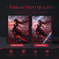 Protège-cartes personnalisés à haute transparence, bords scellés, souples et lisses, imprimés avec motifs de jeu, avec emballage OEM/ODM pour cartes TCG