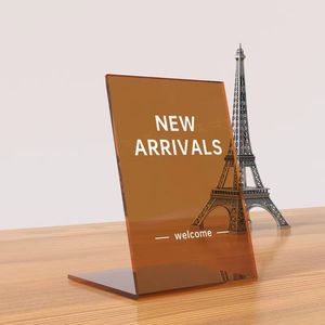 Tablero de exhibición de acrílico respetuoso con el medio ambiente moderno colorido personalizado menú/precio pantalla Asiento soporte de tarjeta - Product Image 2