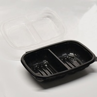 Conteneur jetable en plastique PP personnalisé pour la préparation de repas au micro-ondes Boîte d'emballage alimentaire à emporter à clapet