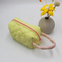 Tas Perlengkapan Mandi Multifungsi Warna Permen, Dompet Clutch Minimalis Lembut, Tas Rias Perjalanan