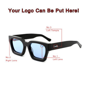 Hete Aanbieding Vierkante Zonnebrillen voor Herenmode, Aangepaste Logo's, Dafas De Sol Zonnebrillen Groothandel - Product Image 3