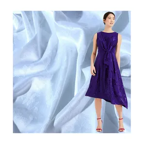 High Quality width 110cm Lightweight 125GSM 92%Polyester 8%Spandex satin jacquard fabric For Women Apparel