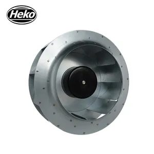 HEKO EC250mm 슈퍼 사일런트 아연 도금 금속 시트 임펠러 후진 배기 환기를위한 곡선 플라스틱 원심 팬