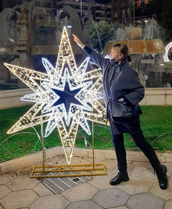 Lớn thắp sáng ngôi sao giáng sinh trang trí ngoài trời - Product Image 1