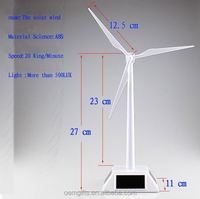 Éolienne solaire manuelle en plastique ABS certifiée CE/FCC/RoHS, logo de la marque FC, éclairage décoratif extérieur à LED blanches pour bureau