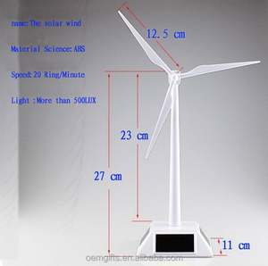 Éolienne manuelle en plastique ABS solaire certifiée CE, marque FC, pour écran de bureau, éclairage décoratif extérieur, cadeau - Product Image 2