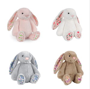 Logotipo personalizado Páscoa Shy <span class=keywords><strong>Bonnie</strong></span> Coelho Plush Toy Floral Print Coelho de orelhas compridas Soft Plush Toy Boneca Calmante das crianças - Product Image 1