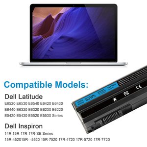 แบตเตอรี่แล็ปท็อป 11.1V T54FJ สำหรับ Dell Latitude E5420 E5520 E5430 E5530 M5Y0X แบตเตอรี่ทดแทน โรงงาน CE ขายส่ง - Product Image 3