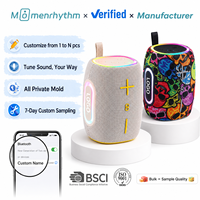 Altavoz de Tela de Nuevo Estilo, Resistente al Agua y al Polvo, con Luz Intermitente Personalizada, Graves Profundos, Salida de 50 W para Música de Fiesta